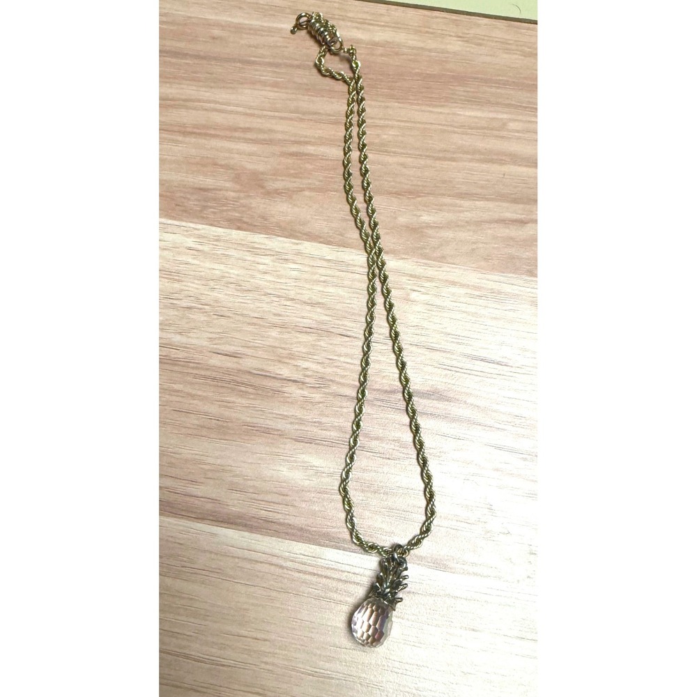Gold‎ Tone Pineapple Necklace – Vintage Y2K Tropical Pendant
